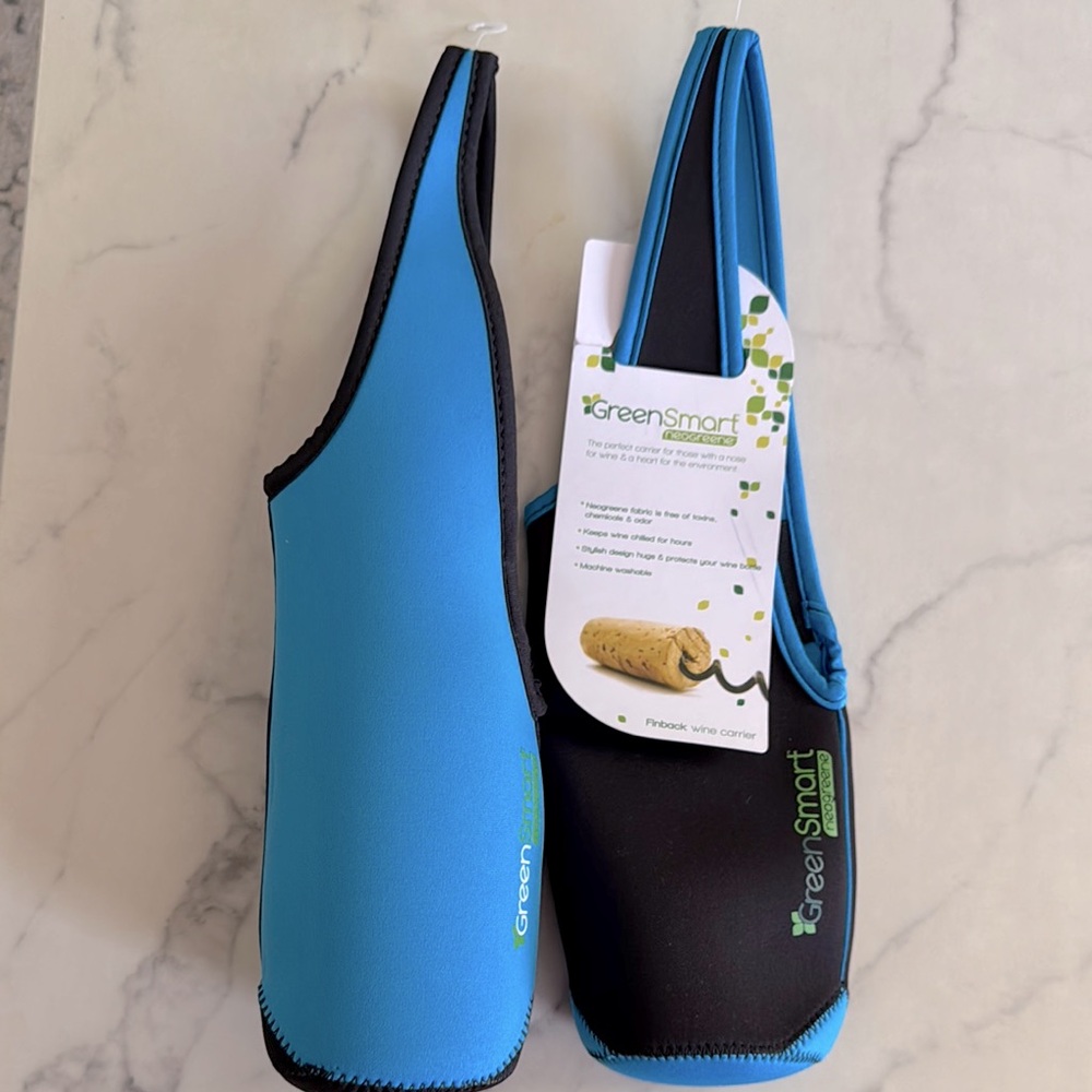 2pk GreenSmart Wine Bags Neoprene - Picture 1 of 5
